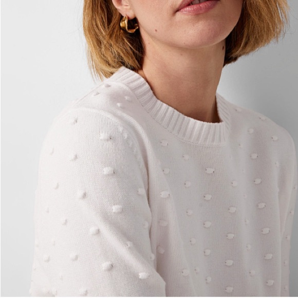 SIMONS CONTEMPORAINE edited modern fashion Puff-sleeve pompom sweater size large - Picture 2 of 9